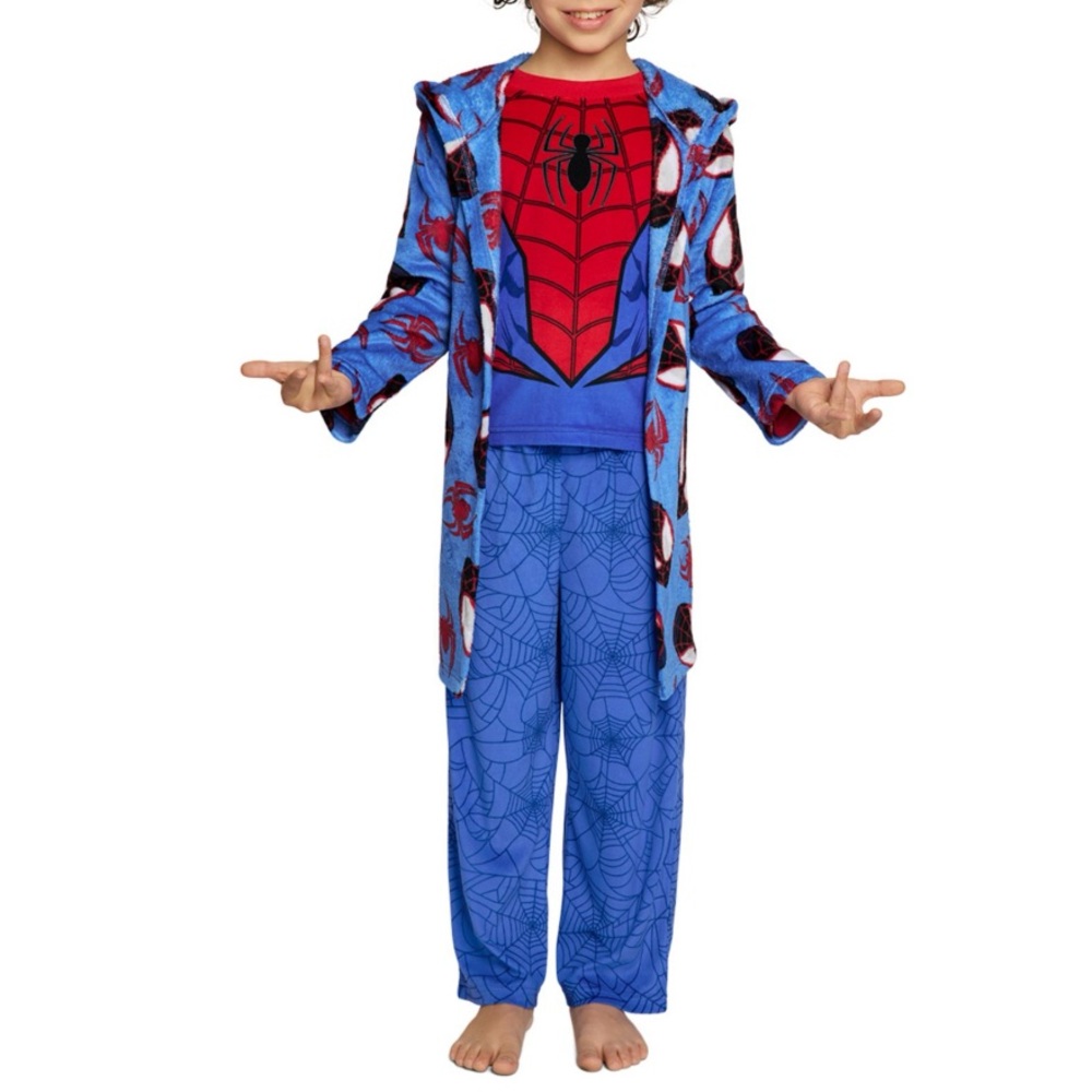 (NEW) Spider-Man - Character Boys 3-Piece Robe & Pajama Set